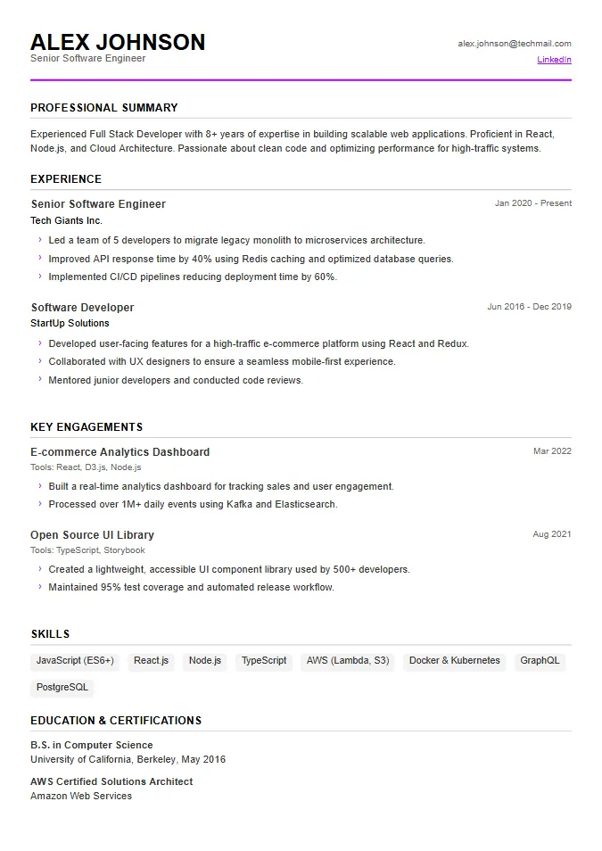 Accenture Consult Resume Template