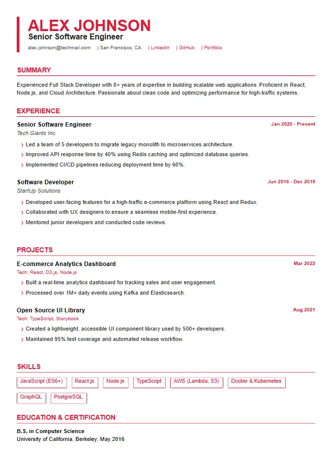 Mahindra Rise Resume Template