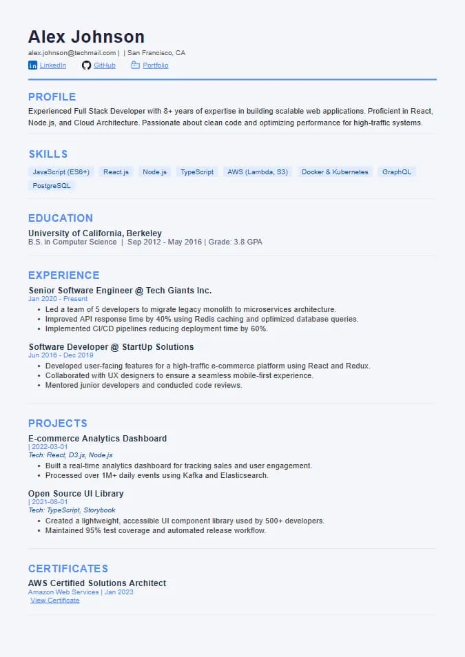 Modern Resume Template