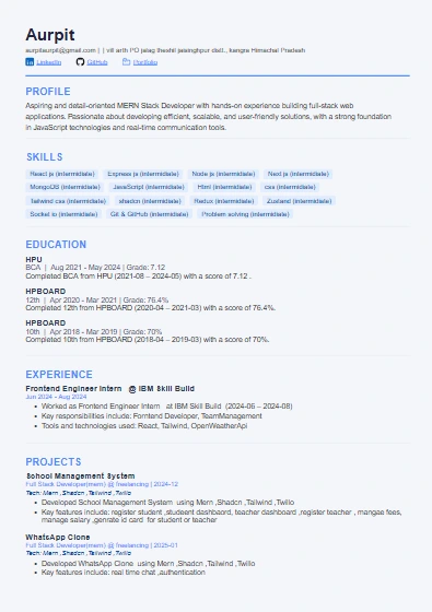 Modern Resume Template